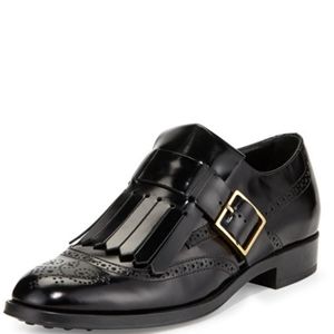 Tod's Gomnino Leather Monk-Strap Loafer with Fringe